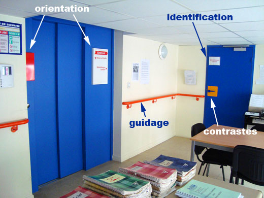 signalétique intérieure adaptée