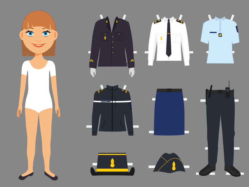 paperdoll gendarme