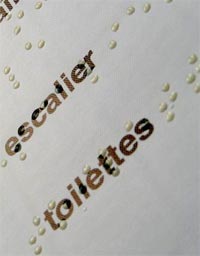 Signalétique Braille (sérigraphie)